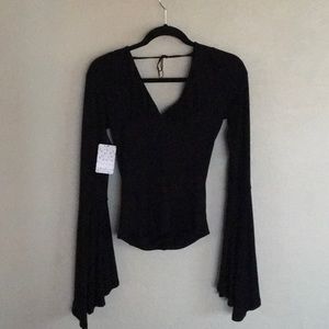 Free People bell sleeve top